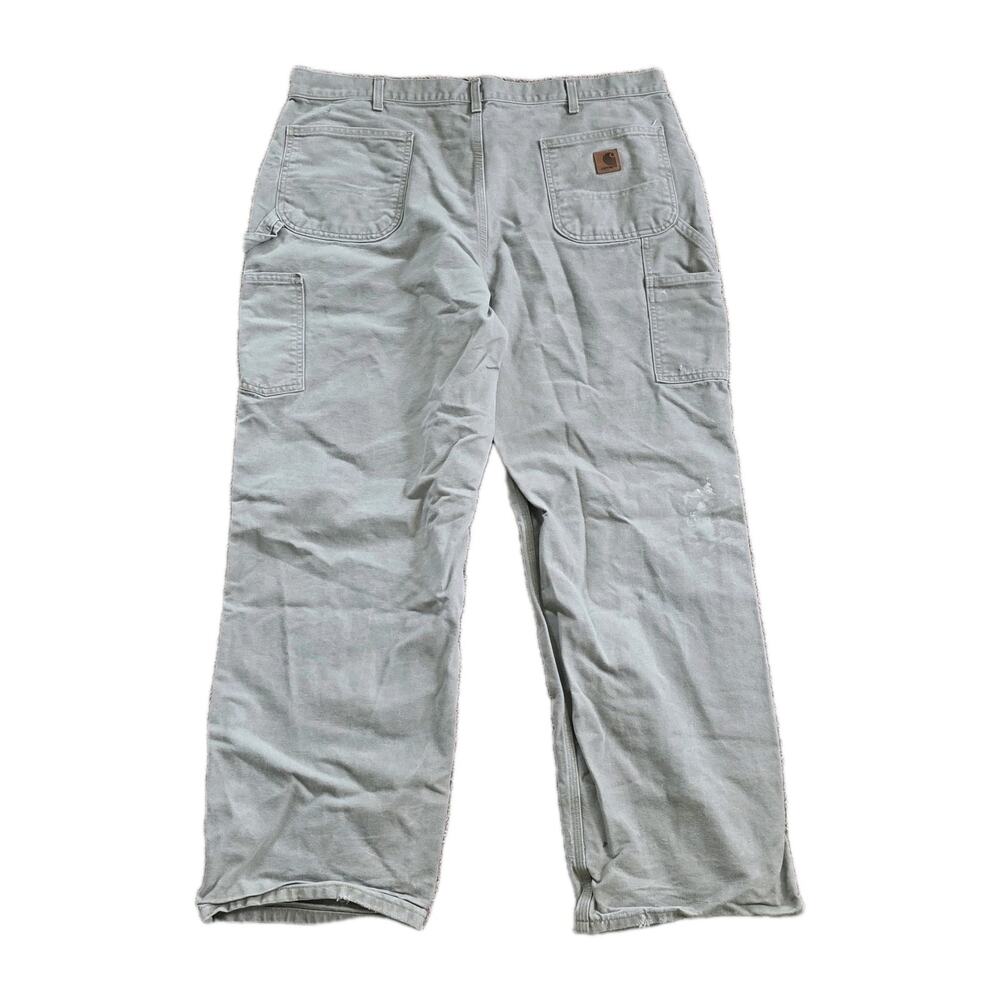 Carhartt Carpenter Work Pants Mens 40x32 B11-DES Canvas Baggy Thrashed